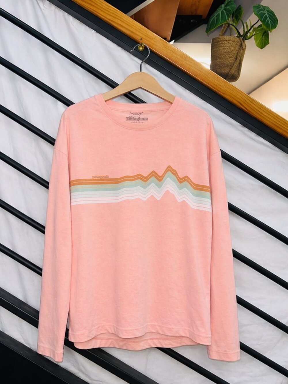 Patagonia Pink Girls Long Sleeve Top